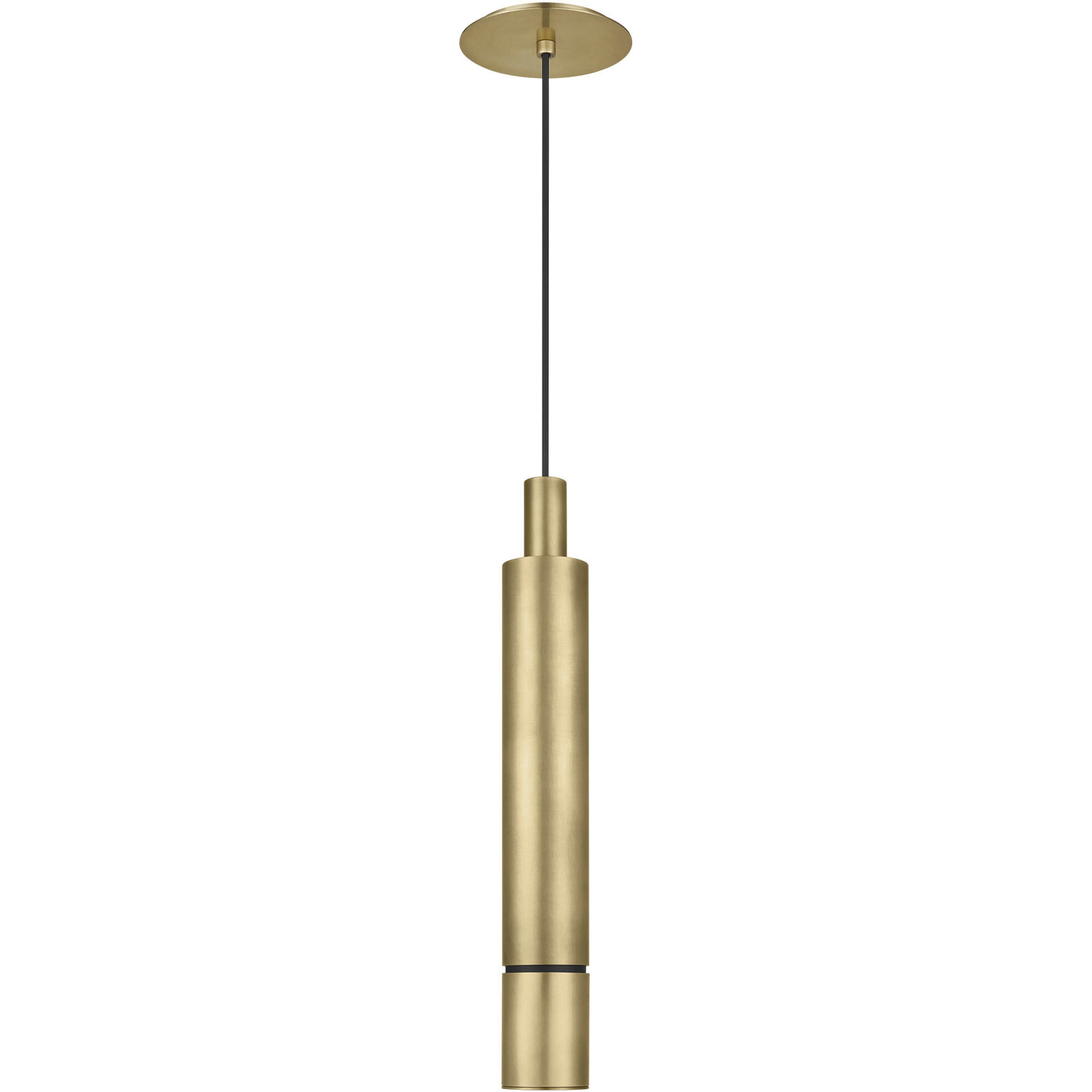 Mick De Giulio Sottile LED Natural Brass Pendant Ceiling Light, Integrated LED