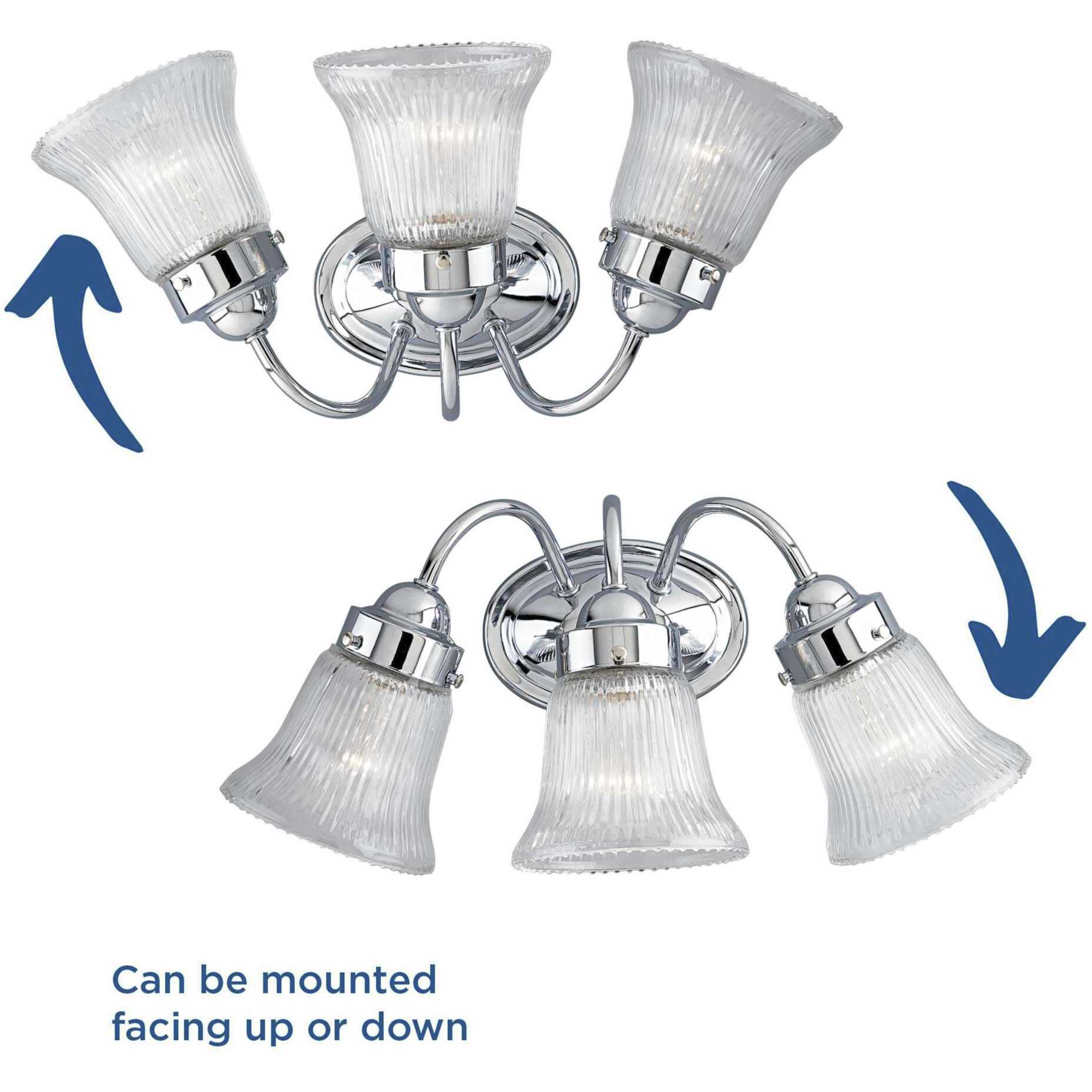 Clarence 3 Light 16.13 inch Polished Chrome Bath Vanity Wall Light