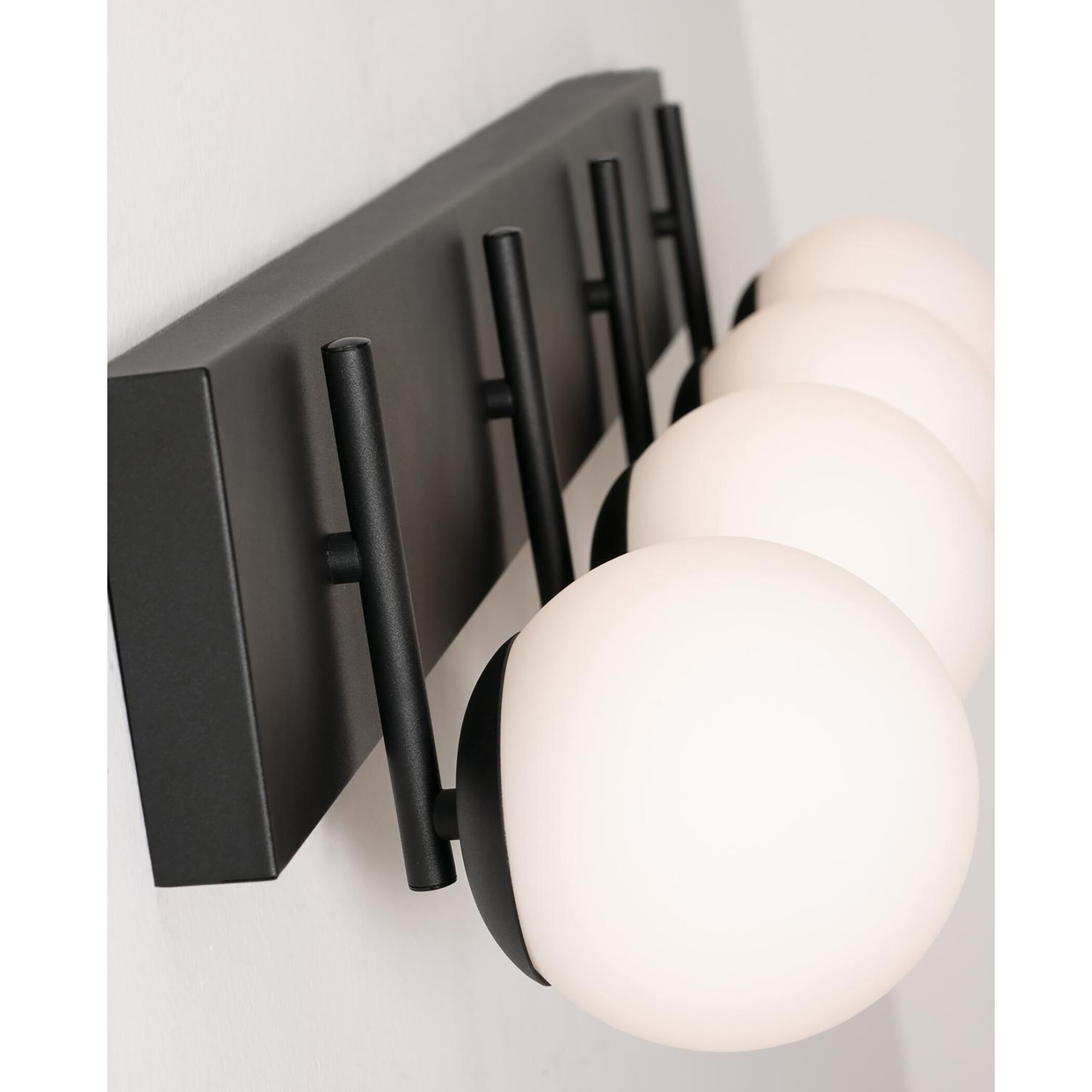Metropolitan 4 Light 38 inch Black Vanity Light Wall Light