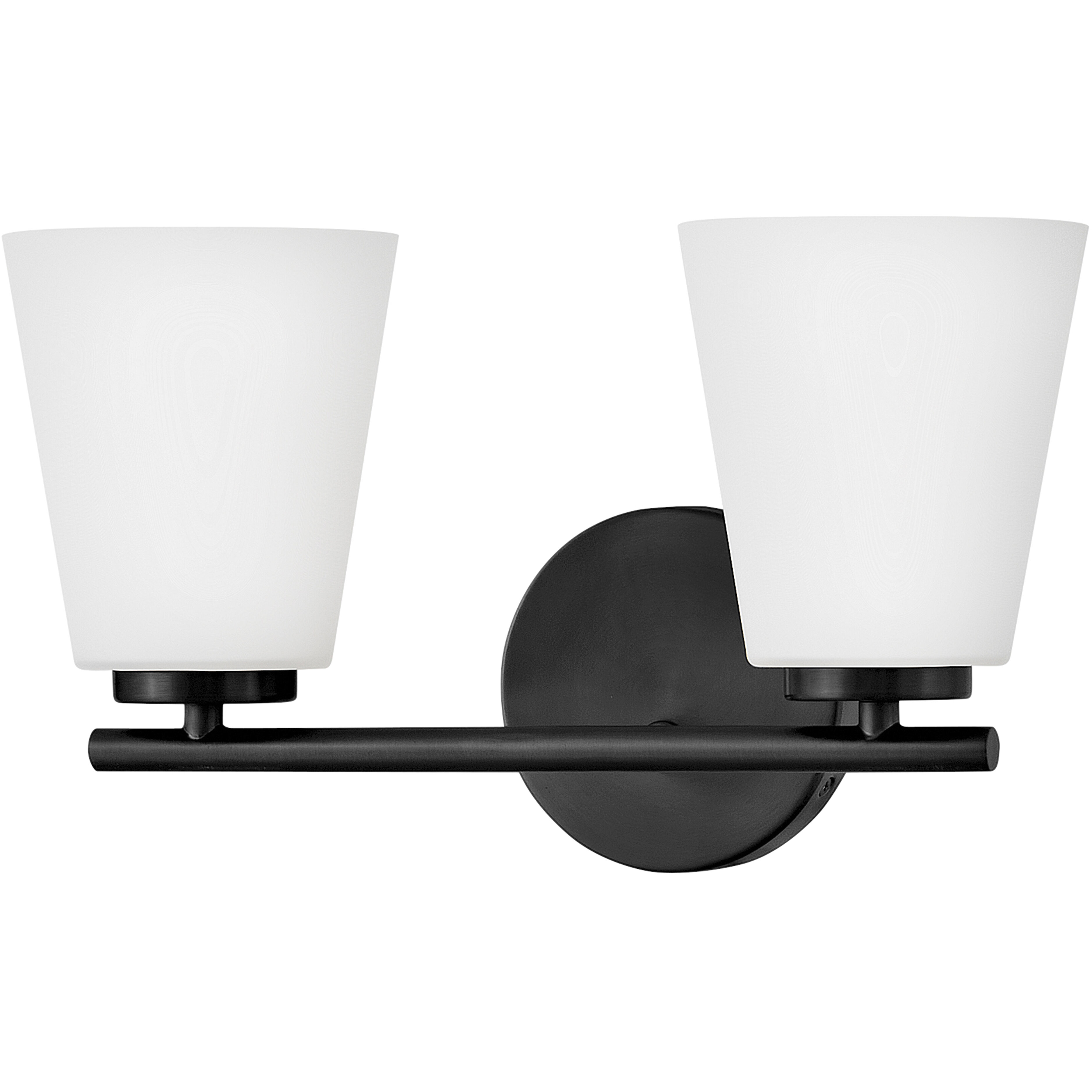 Bri 2 Light 15 inch Black Bath Light Wall Light