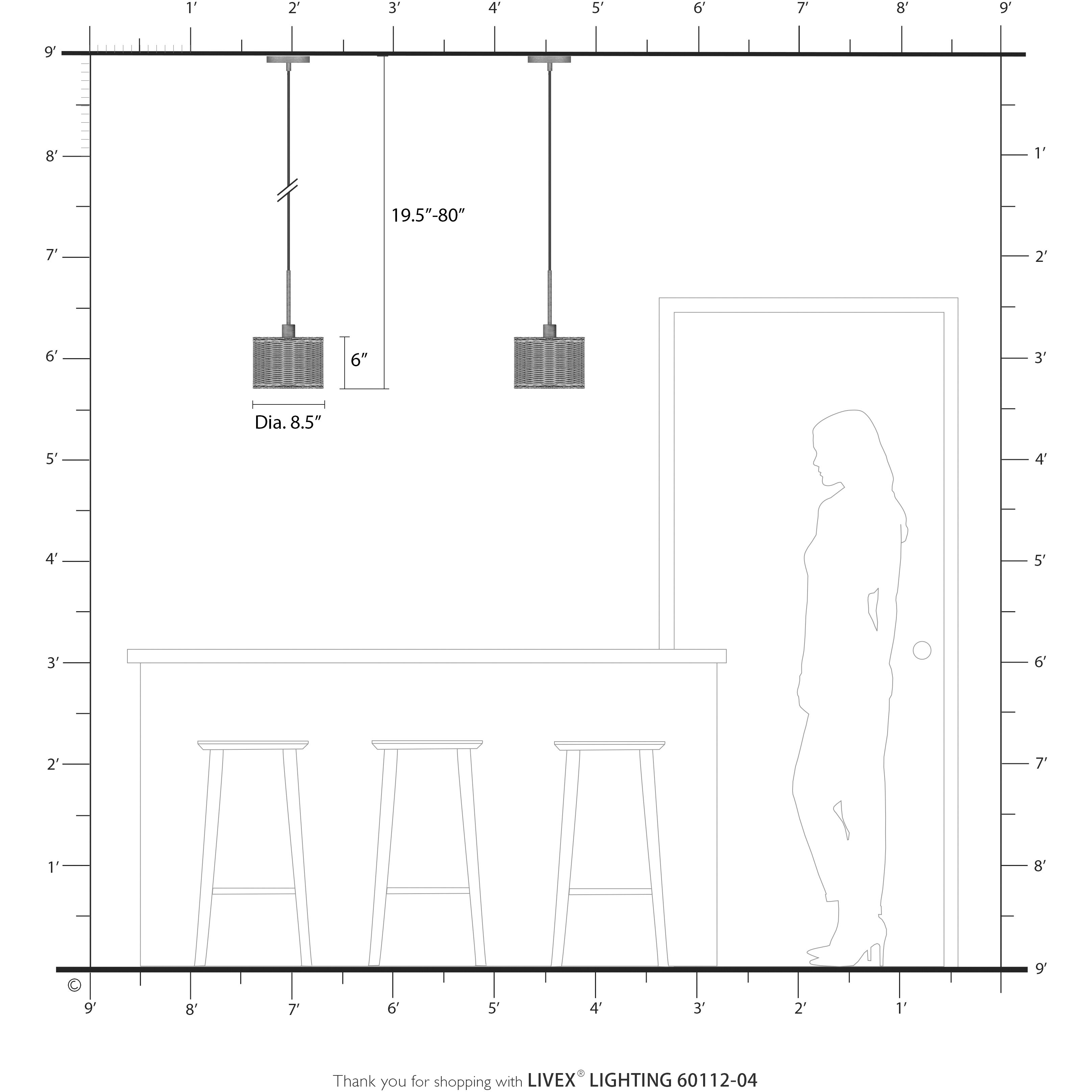 Weavington 1 Light 8.5 inch Black Mini Pendant Ceiling Light