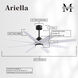 Atlas Ariella - LK 64 inch Matte Black with Matte White Blades Ceiling Fan