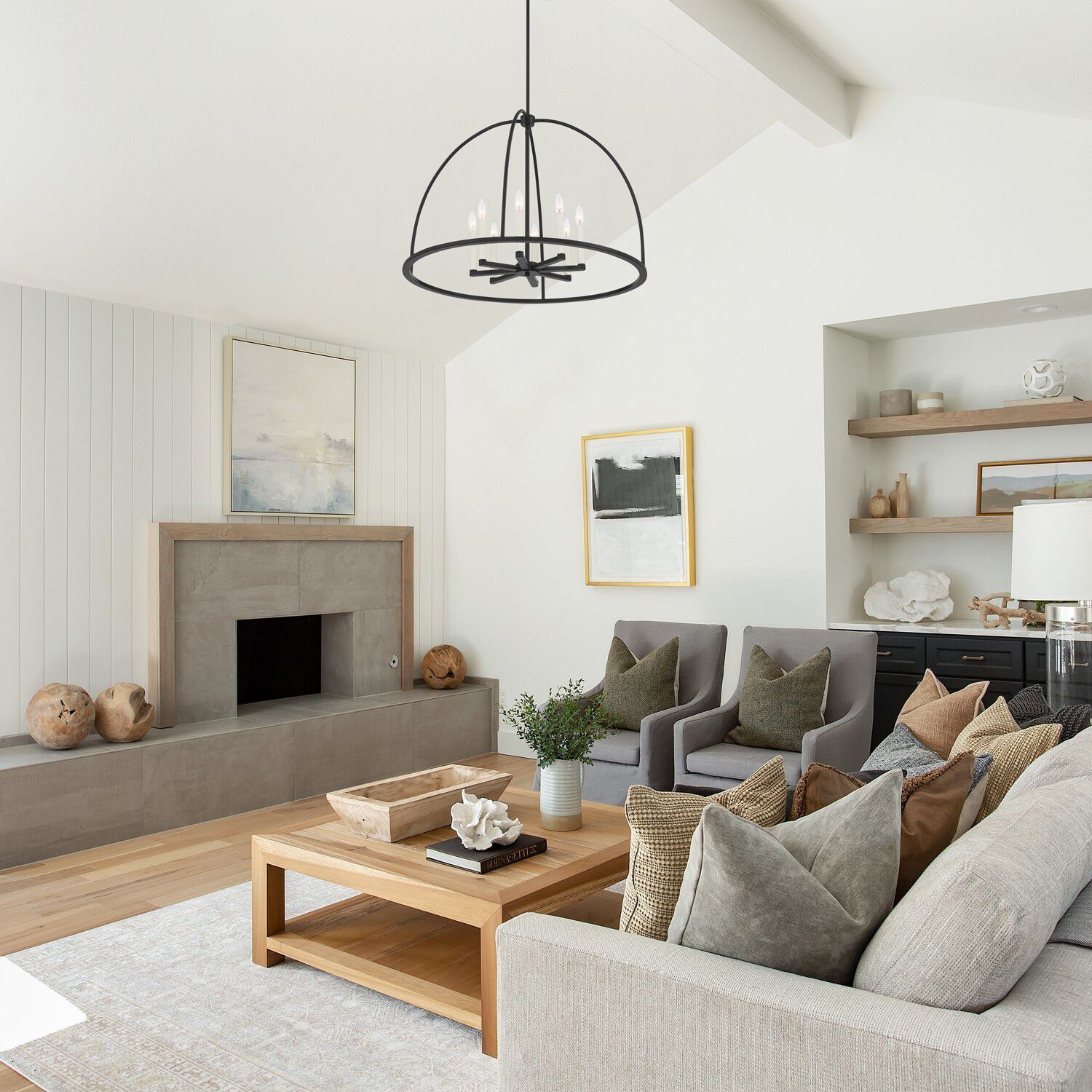 Abbott 8 Light 32 inch Black Chandelier Ceiling Light