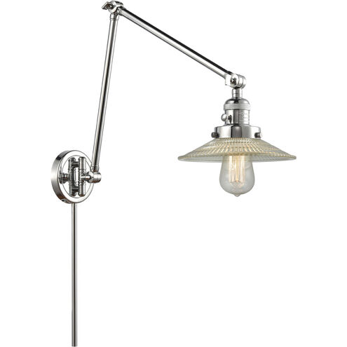Halophane 30 inch 3.50 watt Polished Chrome Swing Arm Wall Light, Franklin Restoration