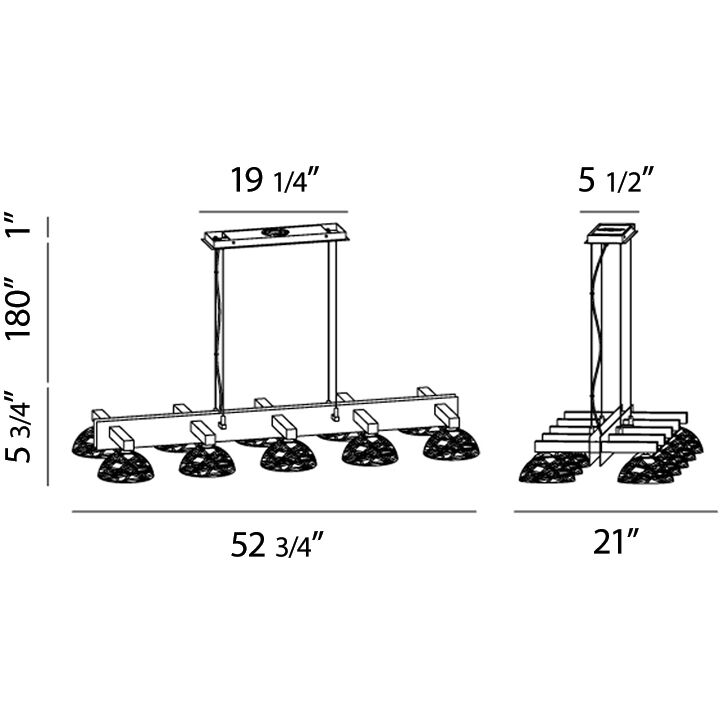 Caramico 10 Light 21 inch Chrome Chandelier Ceiling Light