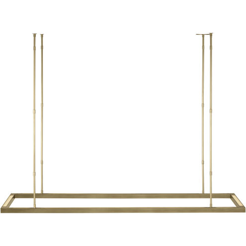 Mick De Giulio Stagger Halo LED 49.5 inch Natural Brass Linear Suspension Ceiling Light
