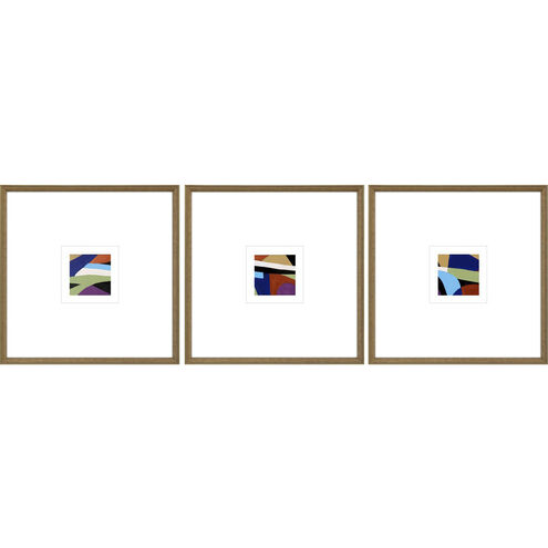 Color Squares Multi and Black and Green and Purple Framed Art