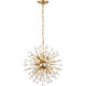 Suzanne Kasler Lys LED 21.25 inch Hand-Rubbed Antique Brass and Alabaster Chandelier Ceiling Light