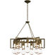 Apothecary 9 Light 34.9 inch Modern Brass Chandelier Ceiling Light, Circular