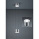 Zeitlos LED 6 inch Satin Nickel with Chrome Pendant Ceiling Light, Luce Elevata Impulse