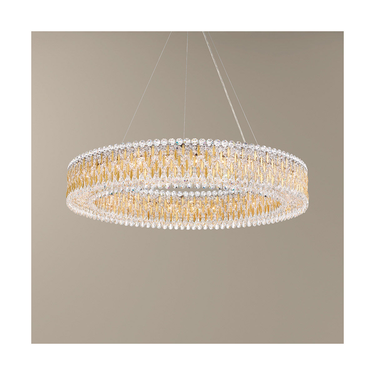 Sarella 27 Light 48 inch Heirloom Gold Pendant Ceiling Light in Heritage