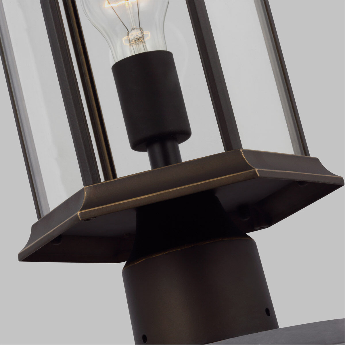 Sevier 1 Light 17.75 inch Antique Bronze Outdoor Post Lantern, Medium