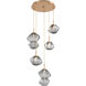 Mesa LED Novel Brass Chandelier Ceiling Light, Multi-Port Round