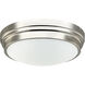 Fresh Colonial 2 Light 13.5 inch Brushed Nickel Flush Mount Ceiling Light