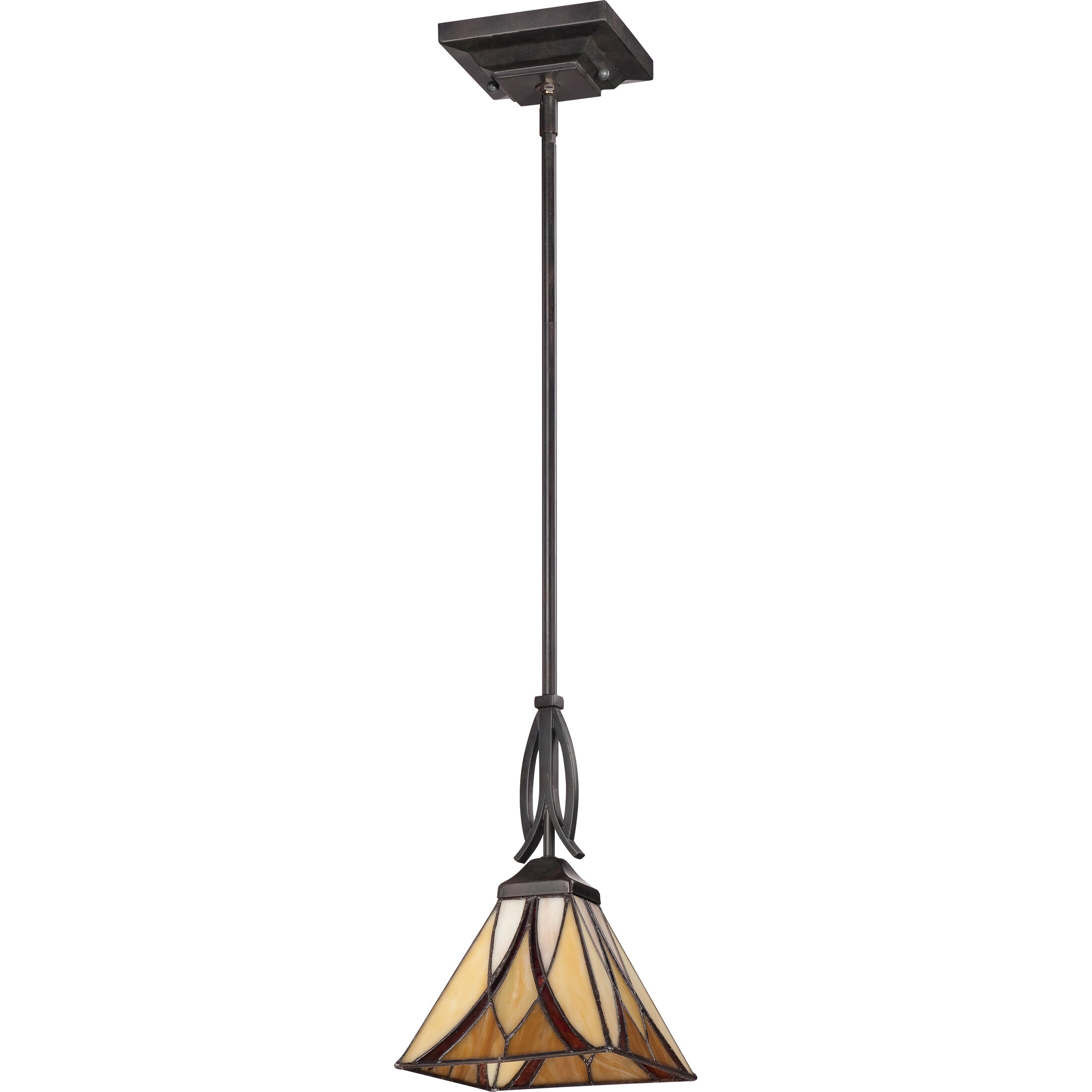 Asheville 1 Light 7 inch Valiant Bronze Mini Pendant Ceiling Light, Naturals