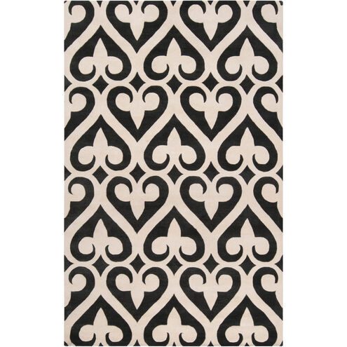 Zuna 156 X 108 inch Black and Neutral Area Rug, Wool