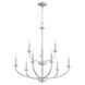 Reyes 9 Light 31 inch Classic Nickel Chandelier Ceiling Light