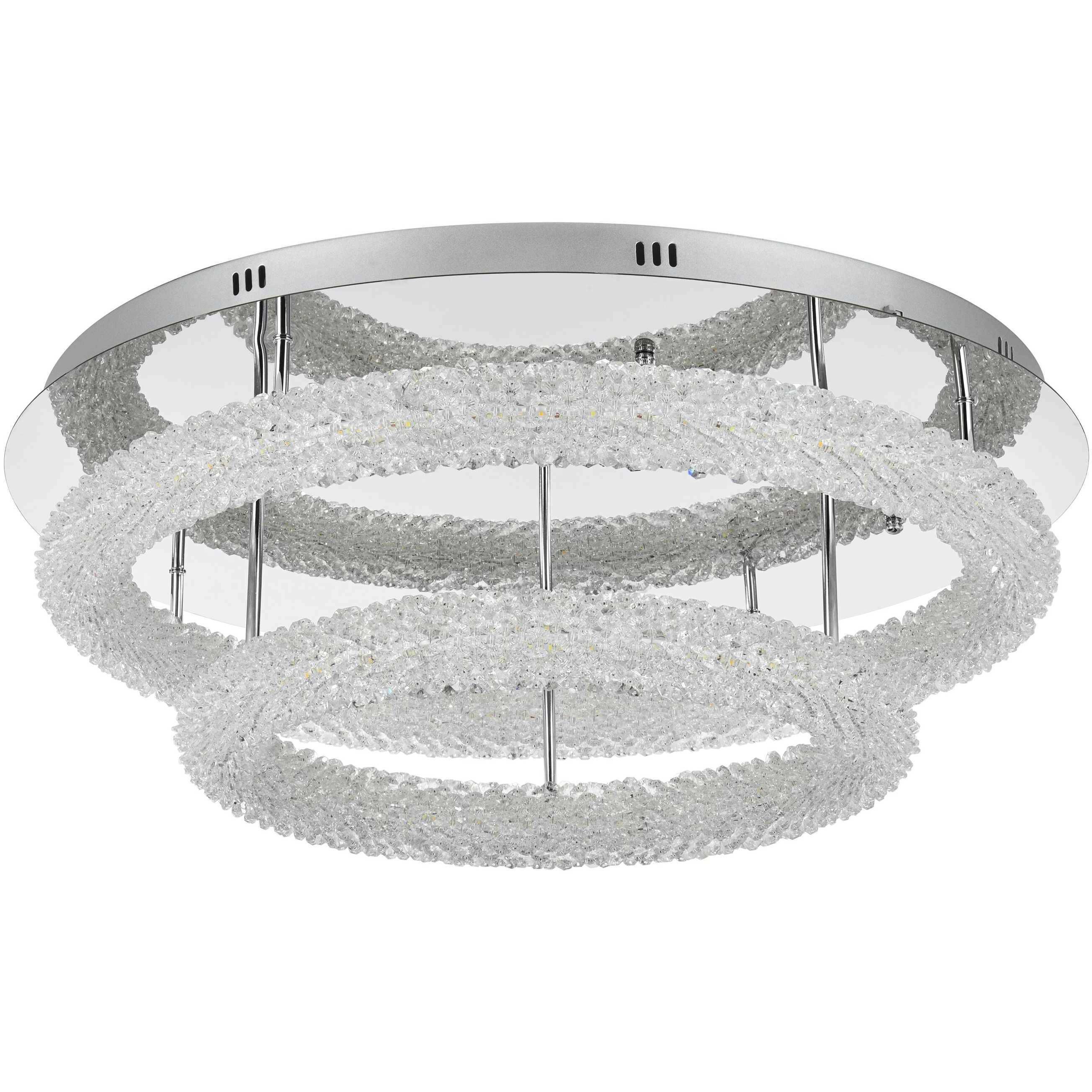 Bowen 2 Light 29.5 inch Chrome Flush Mount Ceiling Light