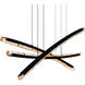 Saber 70 inch Black Chandelier Ceiling Light