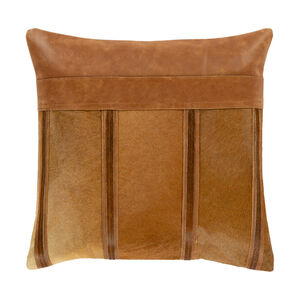 Knox 18 X 18 inch Camel/Dark Brown Pillow Kit, Square