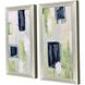 Abstract Collection Silver Leaf Wood In Shadow Box Style Canvas