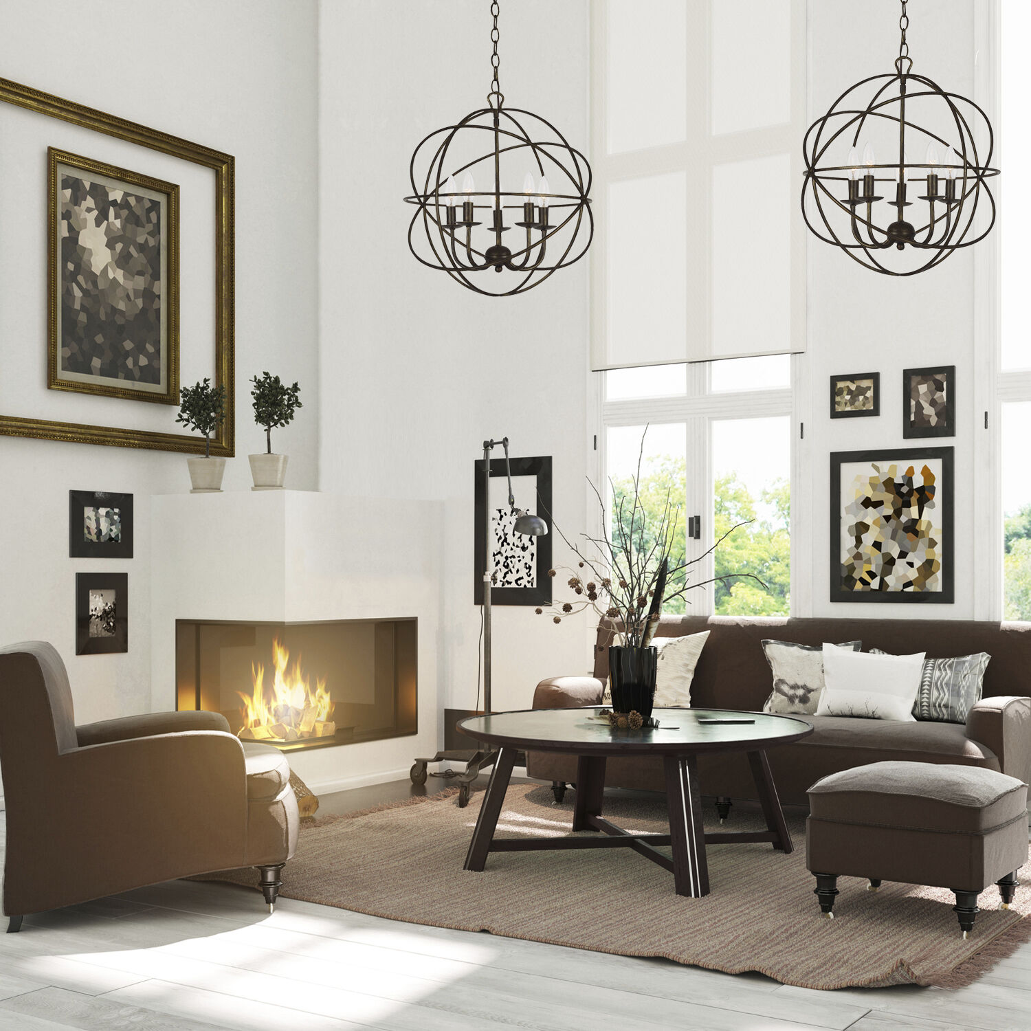 Somma Way 5 Light 17 inch Bronze Mini Chandelier Ceiling Light