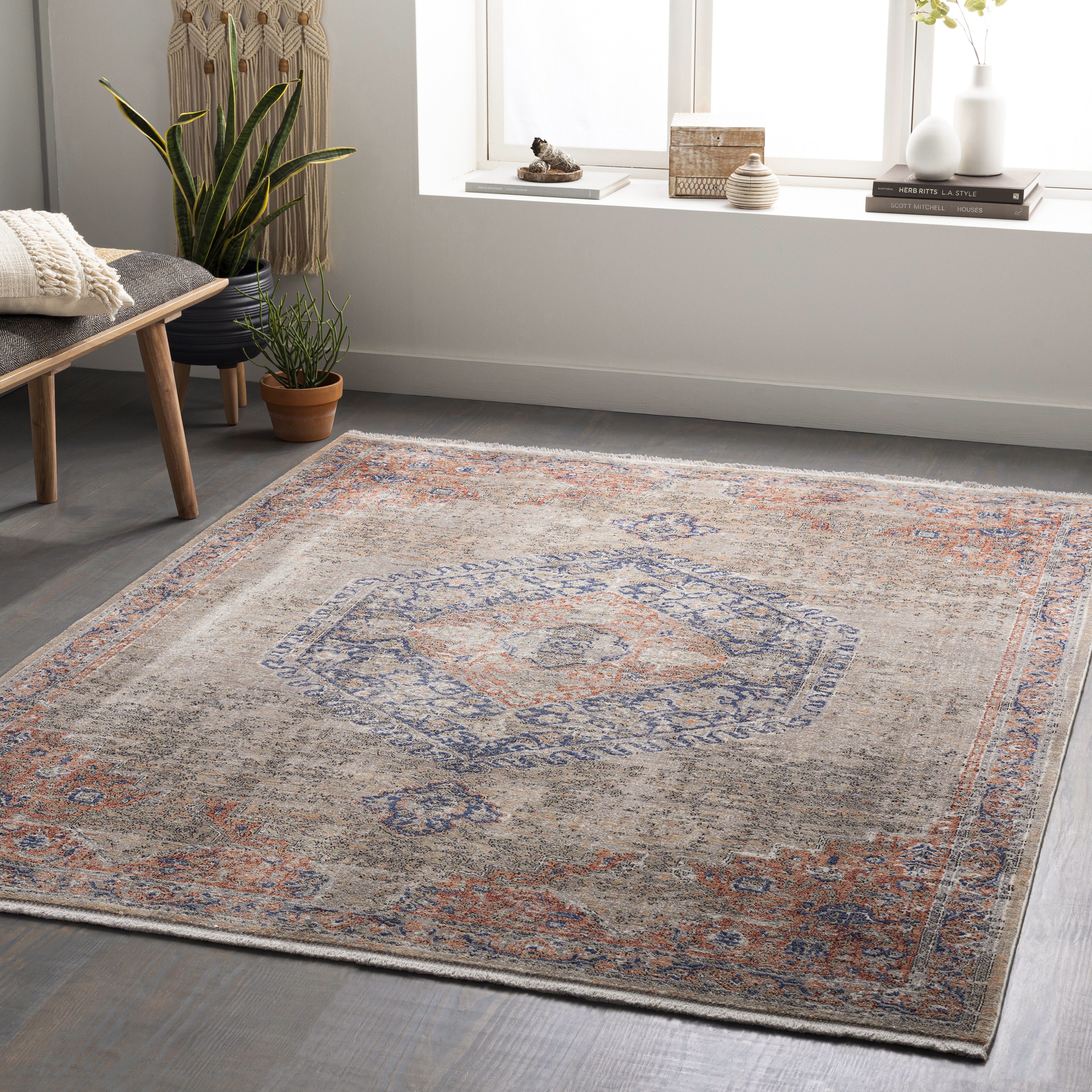 Eclipse 147 X 108 inch Denim Rug in 9 X 12, Rectangle