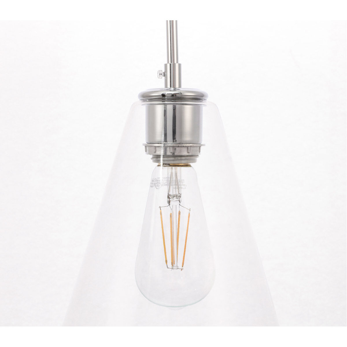 Gene 1 Light 7 inch Chrome Pendant Ceiling Light