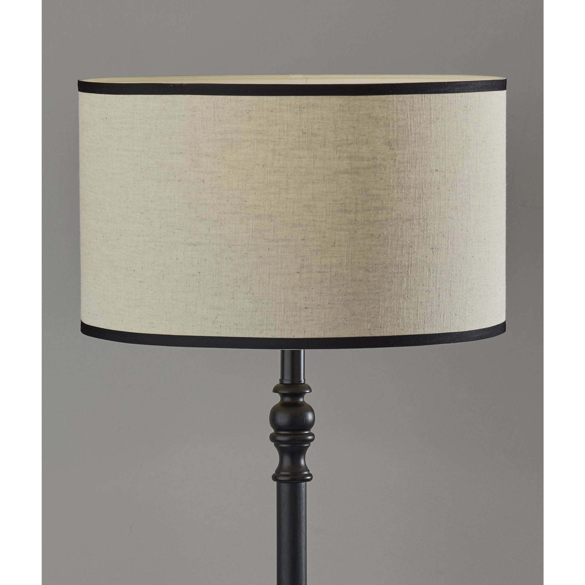 Zeek 58.75 inch 150.00 watt Black Wood Floor Lamp Portable Light