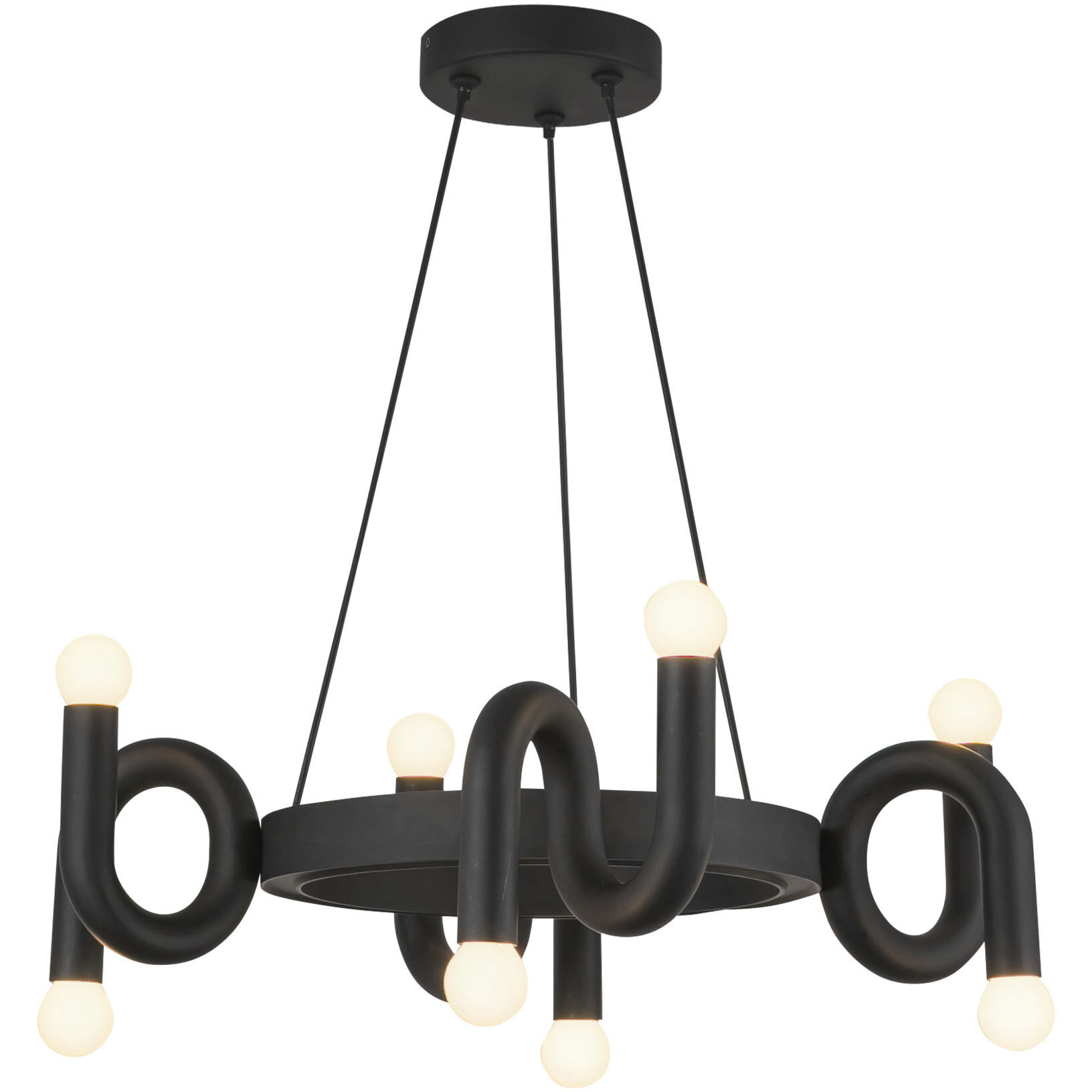 Alora Mood Sadie 8 Light 23.25 inch Matte Black Chandelier Ceiling Light