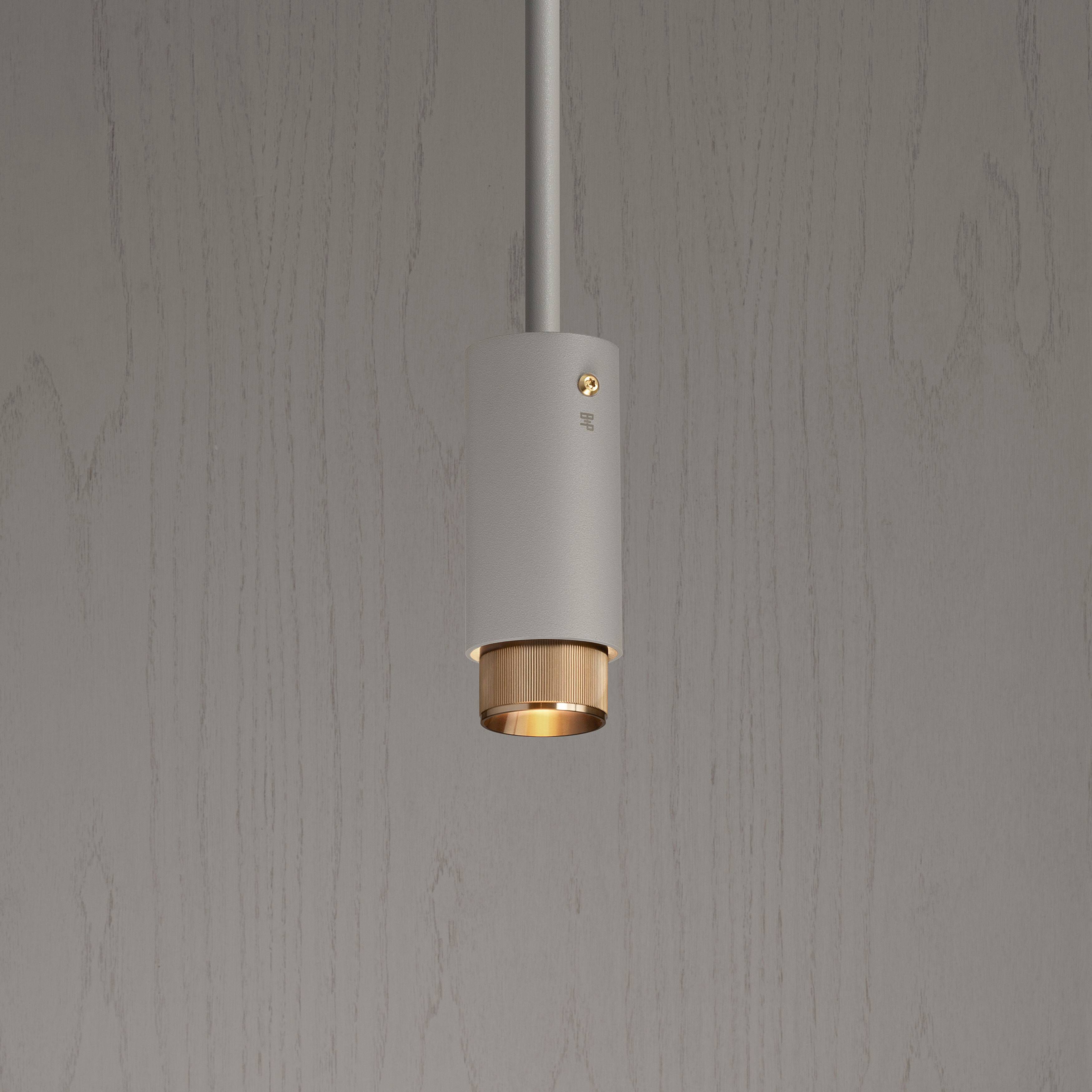 Exhaust Pendant 1 Light 110-120 Stone / Brass Spotlight Ceiling Light