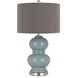 Bergamo 27 inch 150 watt Slate Blue Table Lamp Portable Light