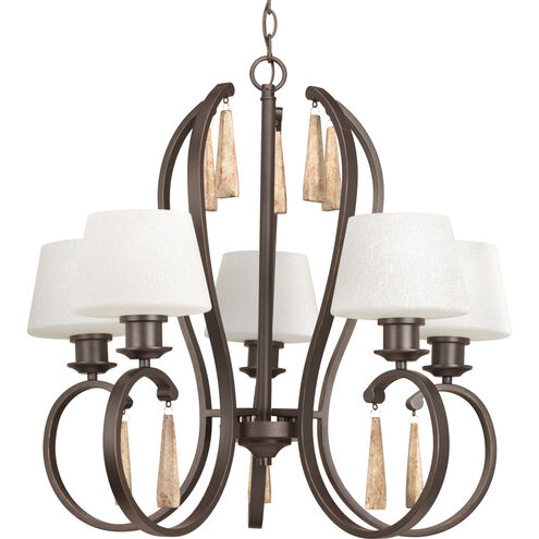 Club 5 Light 27 inch Antique Bronze Chandelier Ceiling Light
