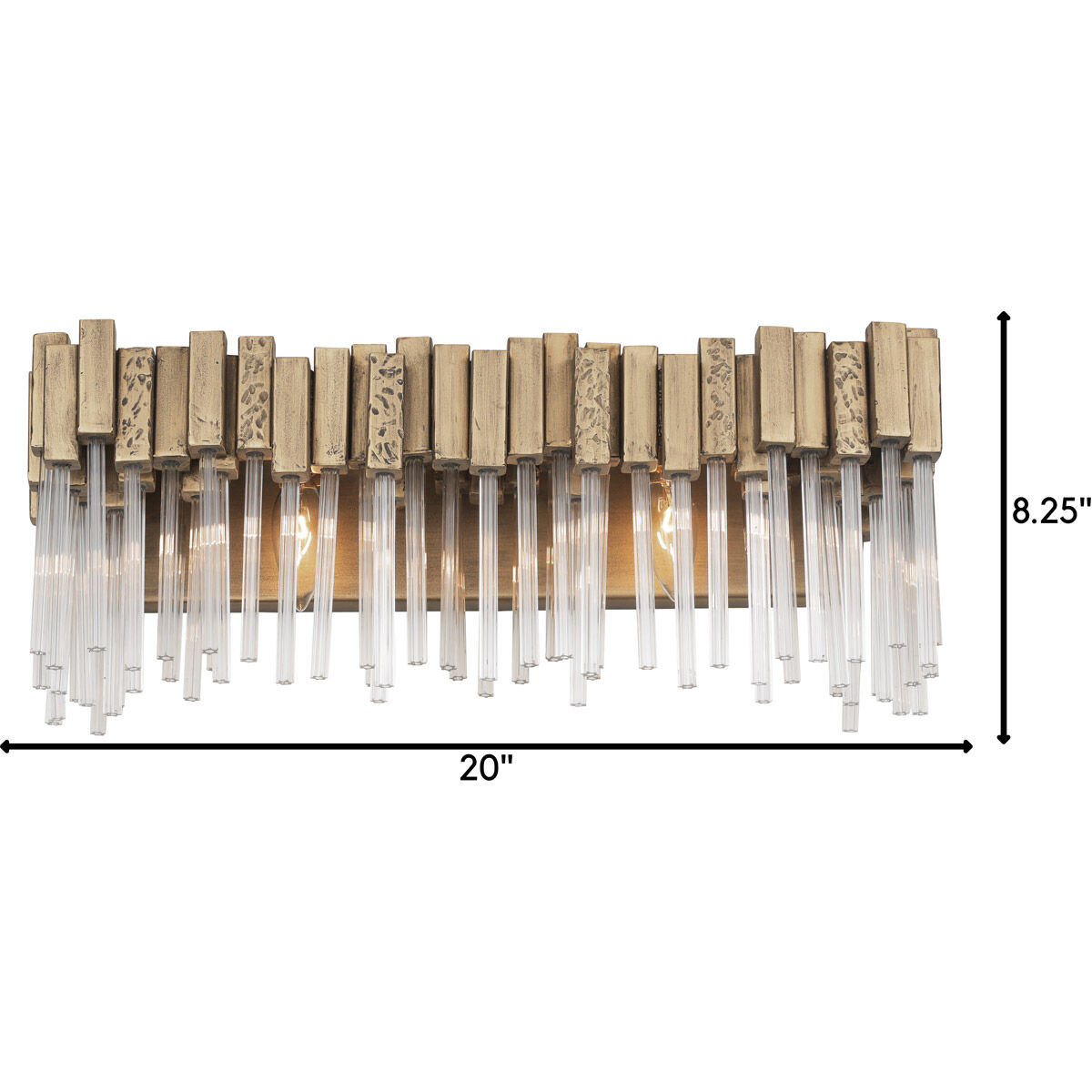 Matrix 2 Light 21 inch Havana Gold Bath Vanity Wall Light