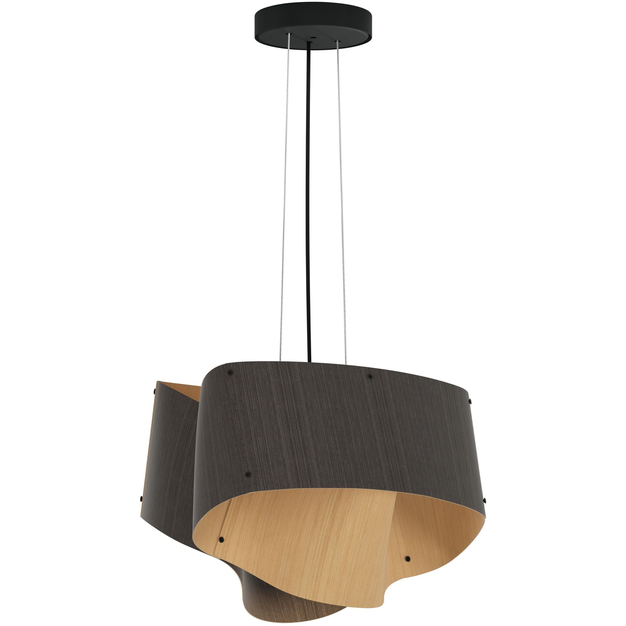 Carlotta 1 Light 16.9 inch Black Pendant Ceiling Light in Ebony/Ash, WEP Collection
