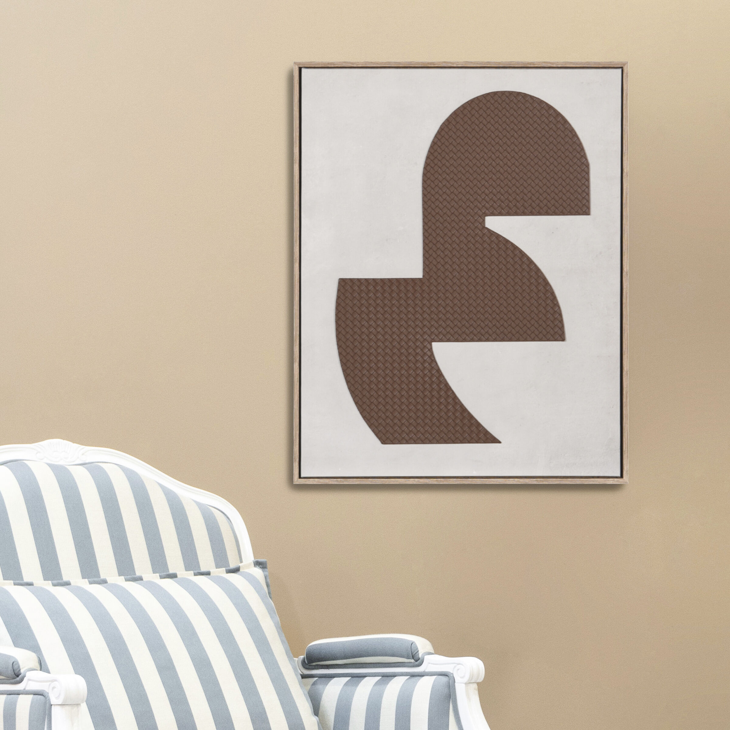 Abstract Leather Brown Wall Art