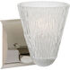 Nico 5 1 Light 5 inch Chrome Mini Sconce Wall Light in Incandescent, Glitter Stone Glass