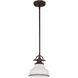 Grant 1 Light 8 inch Palladian Bronze Mini Pendant Ceiling Light