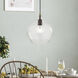 Aldrich 1 Light 10 inch Bronze with Antique Brass Accent Pendant Ceiling Light
