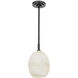 Artemis 1 Light 8 inch Oil Rubbed Bronze Pendant Ceiling Light in Alabaster Glass