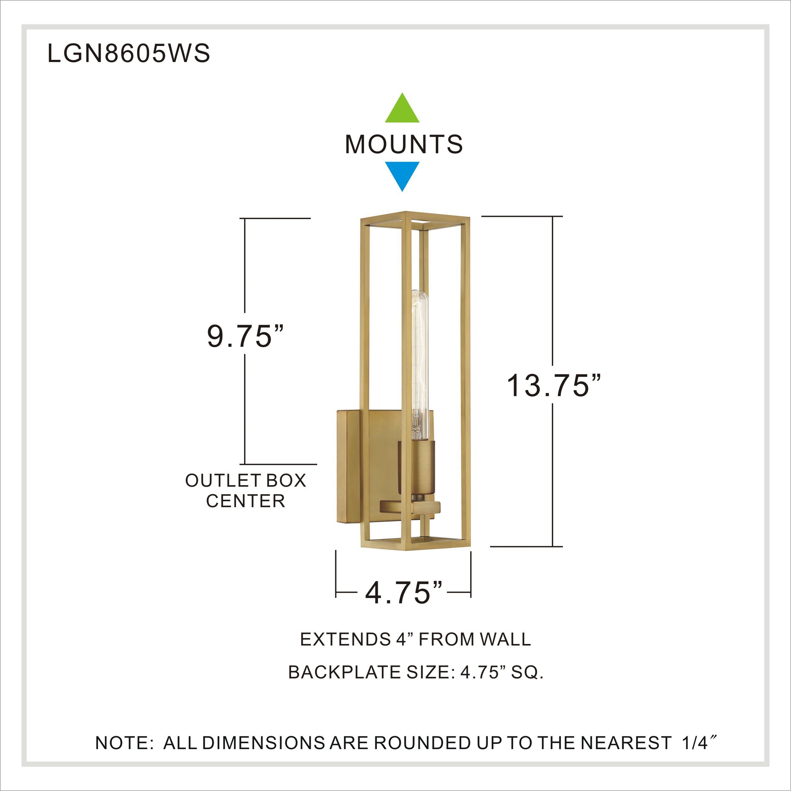 Leighton 1 Light 5 inch Weathered Brass Bath Light Wall Light