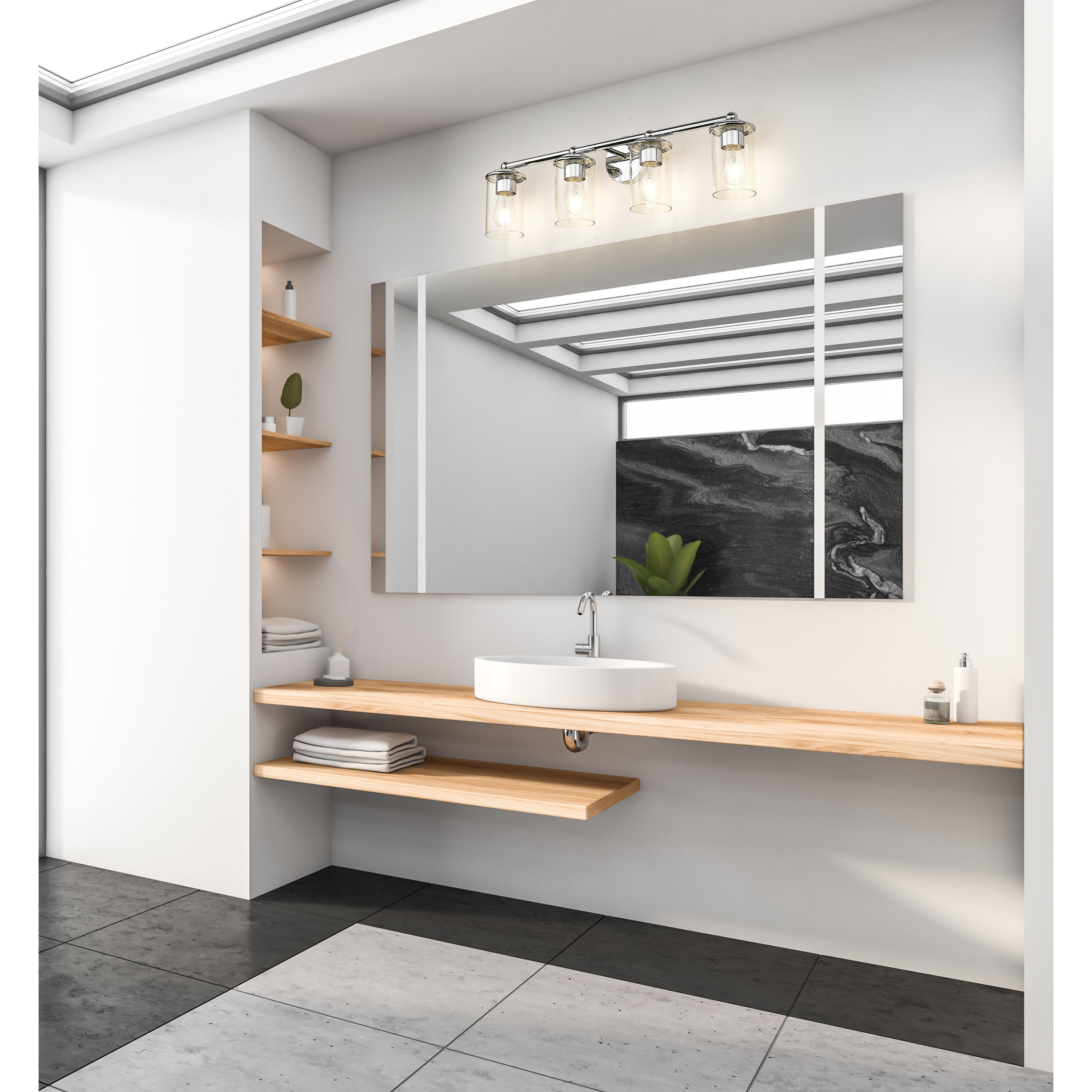 Thayer 4 Light 30.75 inch Chrome Vanity Wall Light