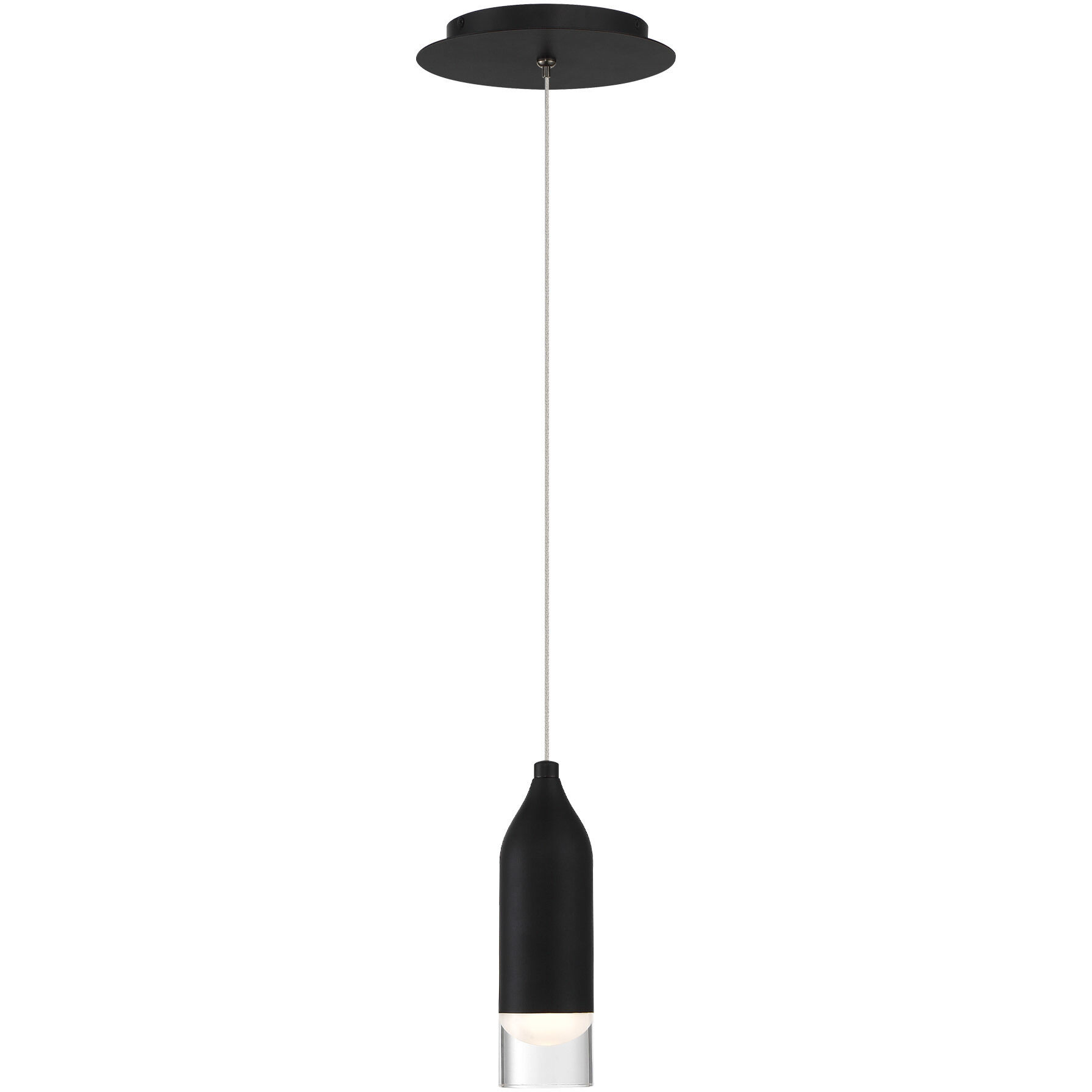 Action LED 2.38 inch Black Mini-Pendant Ceiling Light, dweLED