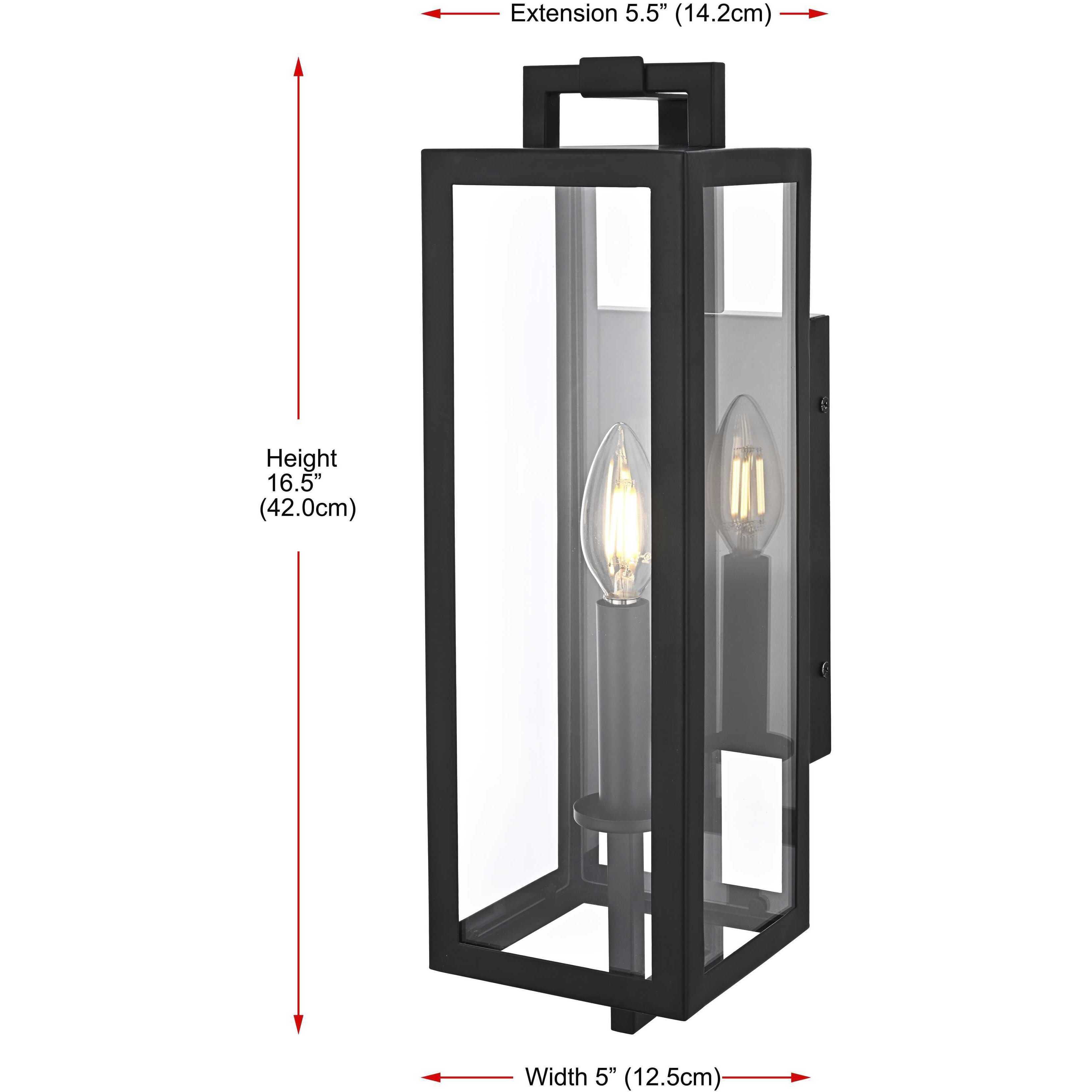 Jairo 1 Light 16.5 inch Black Outdoor Wall Sconce