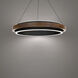 Delaney LED 29.5 inch Black and Dark Walnut Pendant Ceiling Light