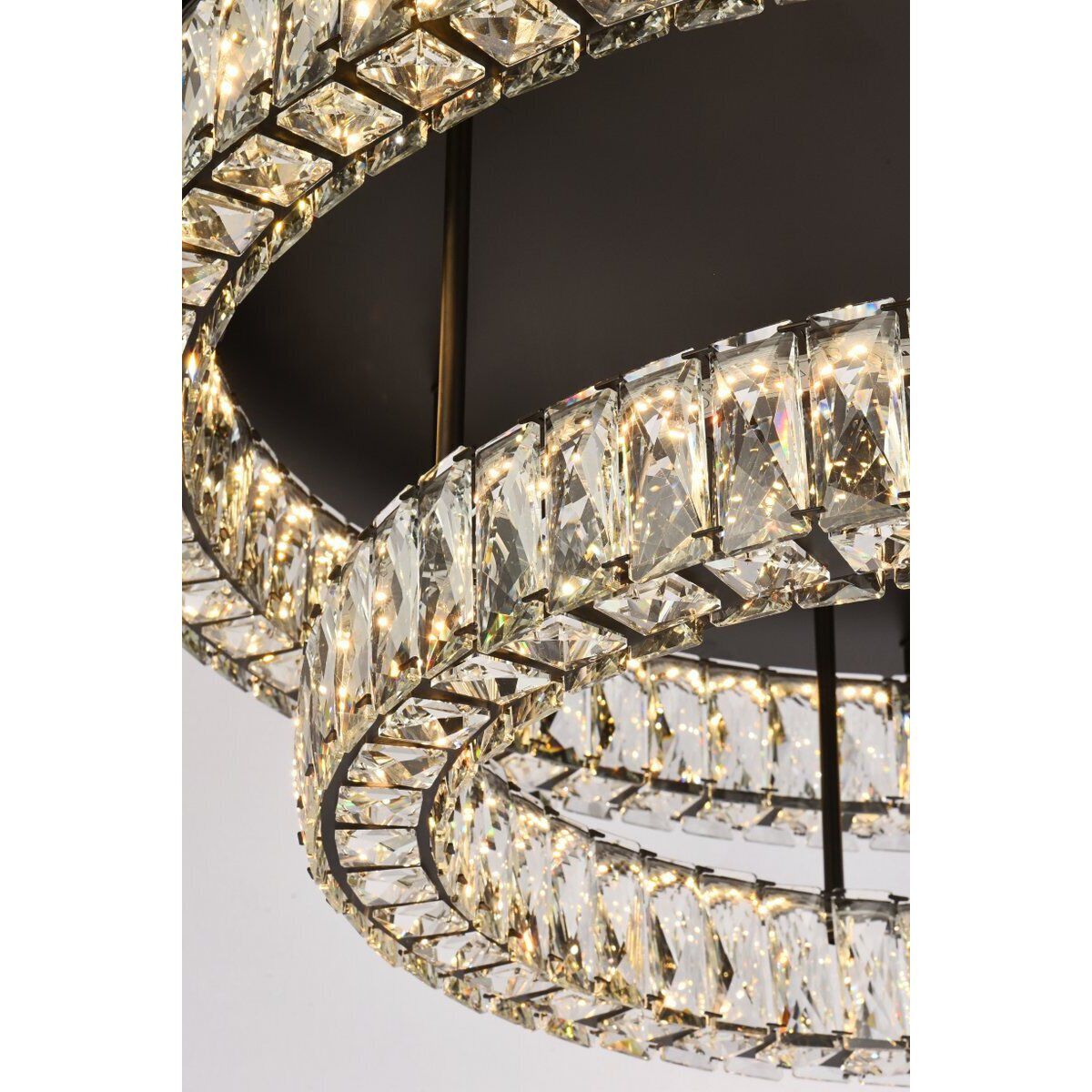 Monroe 2 Light 33 inch Black Flush Mount Ceiling Light 