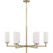 Alyssa 6 Light 31 inch Aged Brass Chandelier Ceiling Light