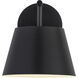 Lilly 1 Light 8 inch Matte Black Wall Sconce Wall Light