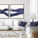 Hamilton Blue and Metallic and White Canvas