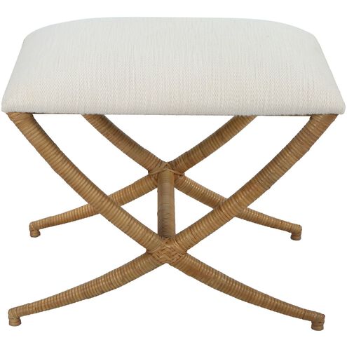 Expedition Natural Rattan and White Bench